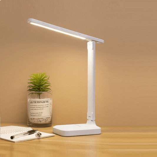 Lampe de Table Pliable ÉclaireVue - Éclairage LED Tactile, Protection des Yeux, Rechargeable USB - Idéale pour Étudiants, Dortoirs et Lecture en Chambre