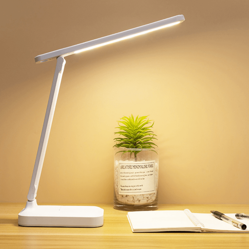 Lampe de Table Pliable ÉclaireVue - Éclairage LED Tactile, Protection des Yeux, Rechargeable USB - Idéale pour Étudiants, Dortoirs et Lecture en Chambre